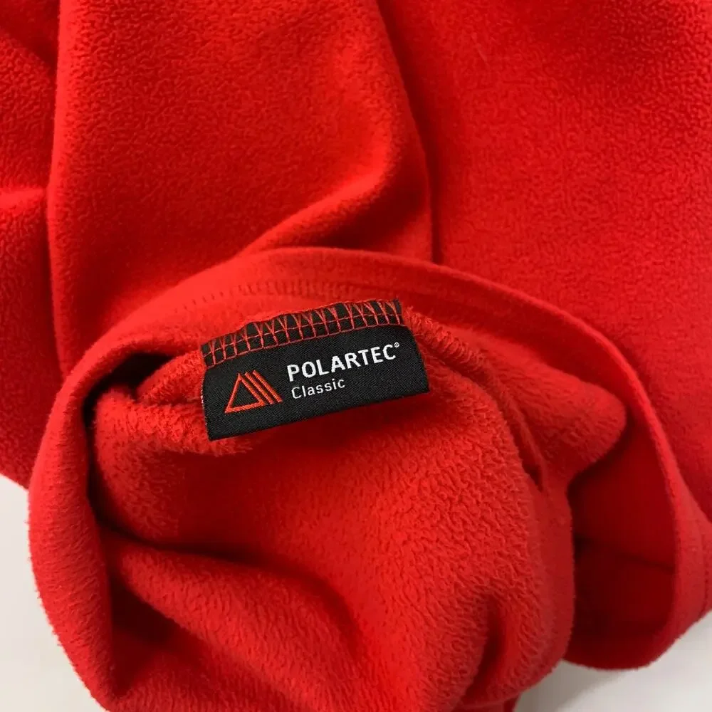 The North Face Fleece Mens M Medium Red Polartec‎ Tka 100 Microvelou Pullover